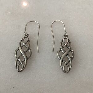 Sterling Silver Celtic Knot Drop Earrings, Brand New